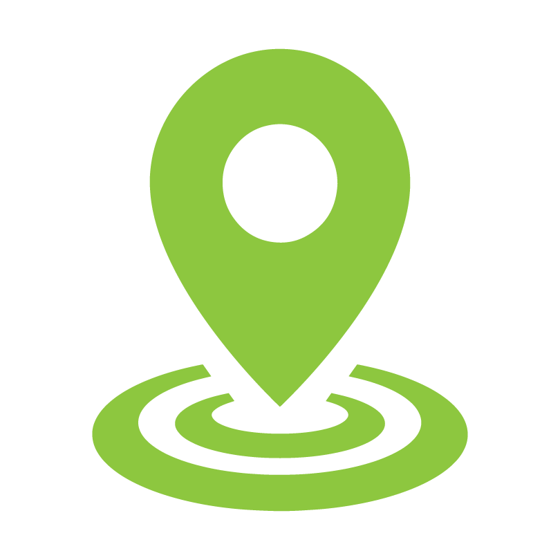 green icon of map pin