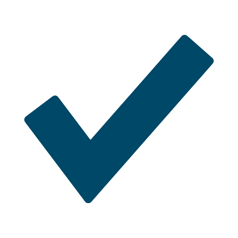 blue checkmark icon