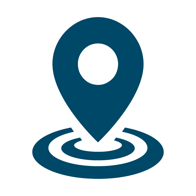 blue icon of a map pin